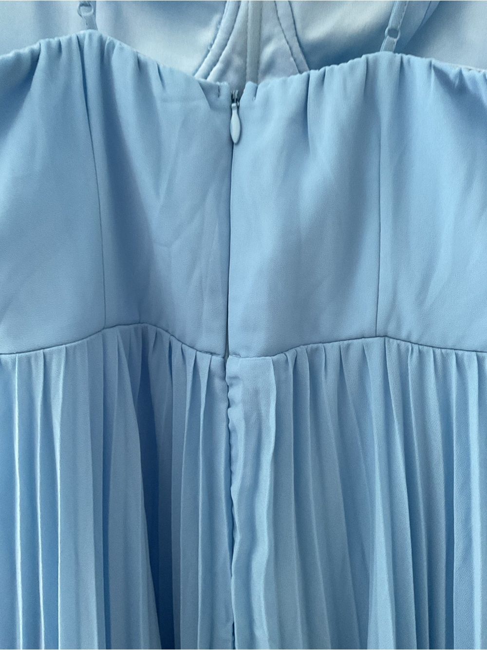 Lulus Admirable Elegance Light Blue Pleated Bustier Lightweight Maxi Dress XL - Picture 9 of 15